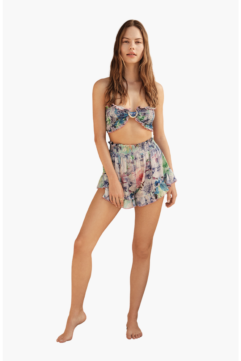 GAIA Shorts, Alternate, color, Floral Purple