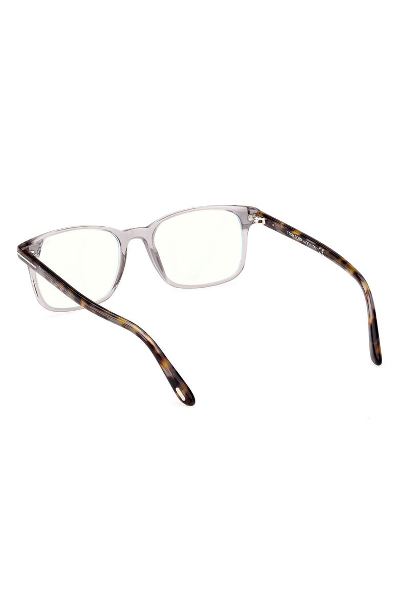 TOM FORD 51mm Square Blue Light Blocking Reading Glasses, Alternate, color, Grey/ Other