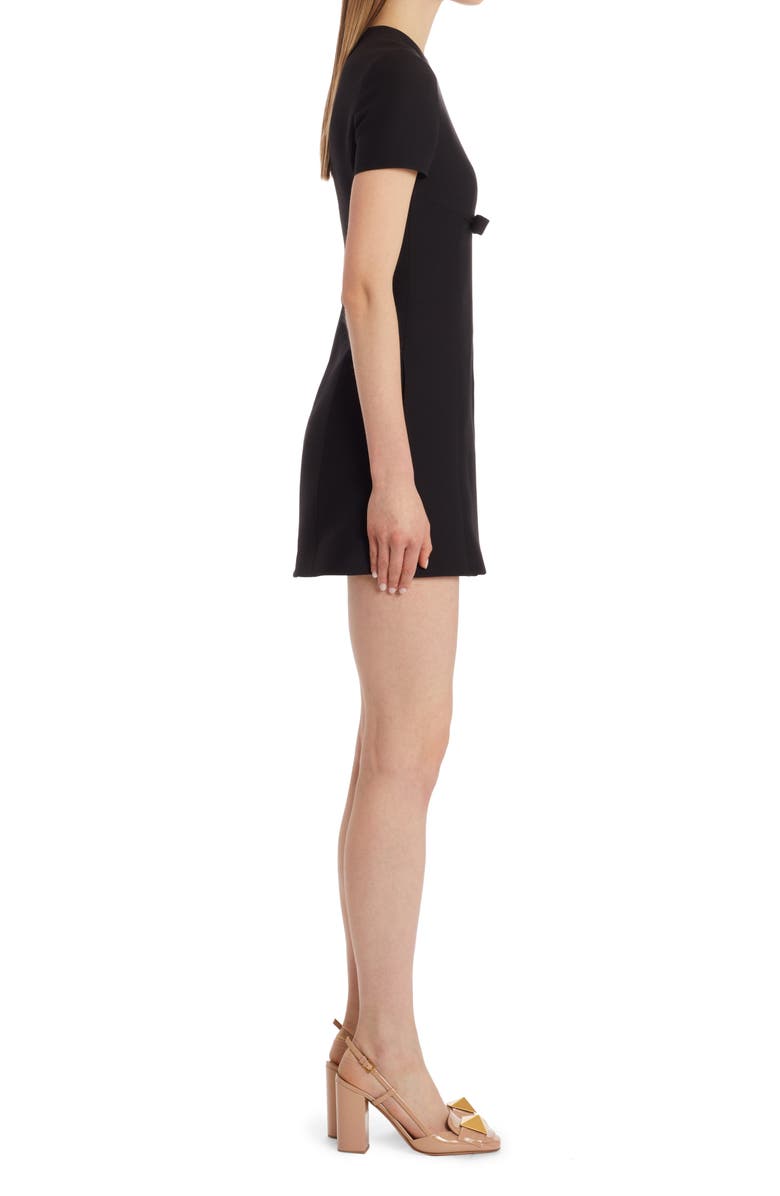 Valentino Garavani Bow Detail Crepe Couture Shift Dress, Alternate, color,