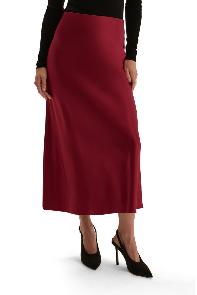 The Petite Favorite Maxi Skirt, Main, color, CRANBERRY