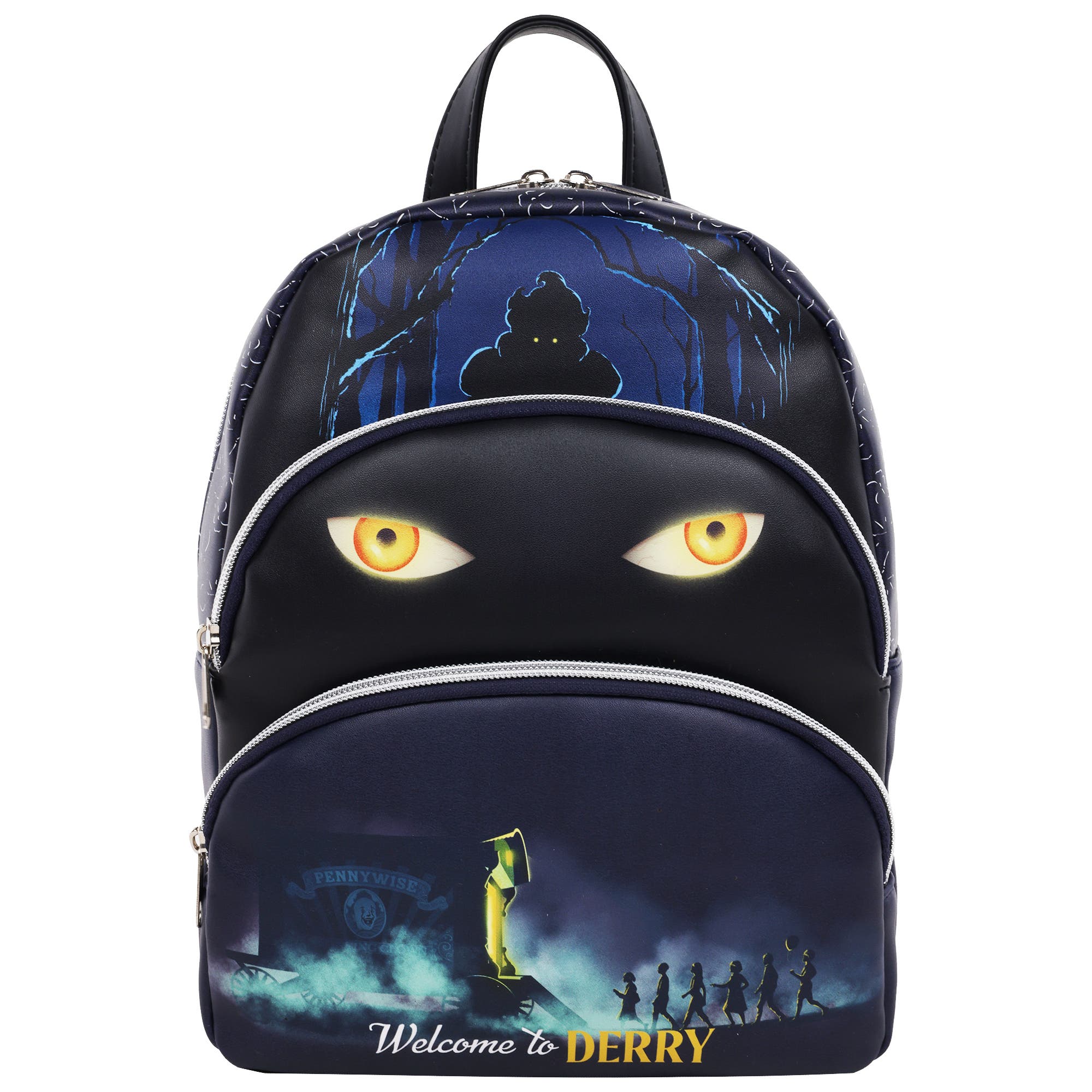 WB HORROR IT Welcome to Derrys Triple Stack Bac in Black/blue 
