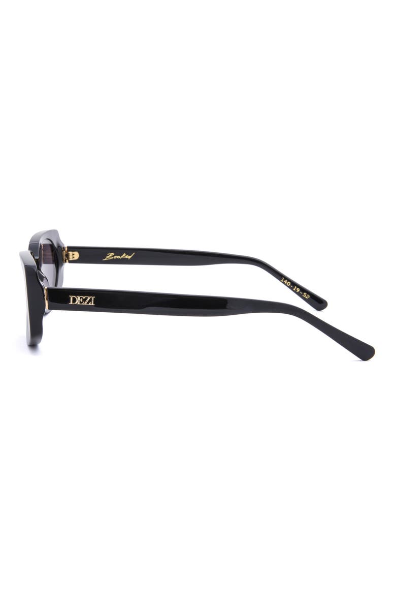 Booked 52mm Rectangular Sunglasses, Alternate, color, BLACK / DARK SMOKE