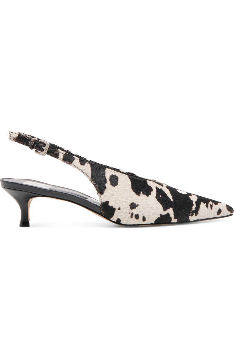 Dolce Vita Alenna Slingback Pointed Toe Kitten Heel Pump, Alternate, color, Black/White Taurus C