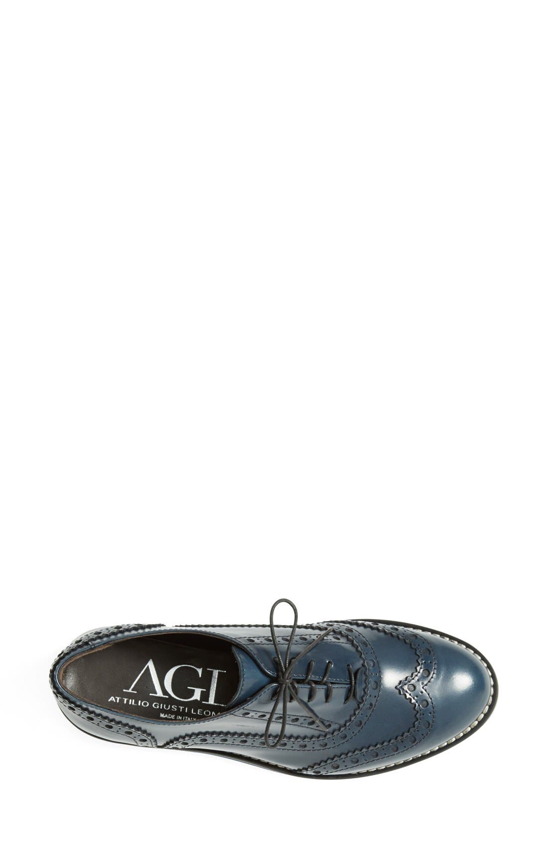 Attilio Giusti Leombruni Brogue Oxford, Alternate, color, BLUE