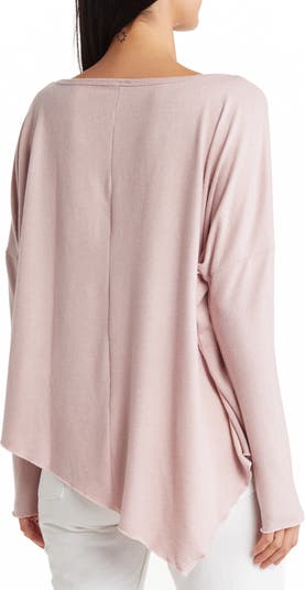 Long Sleeve Asymmetric Hem Top