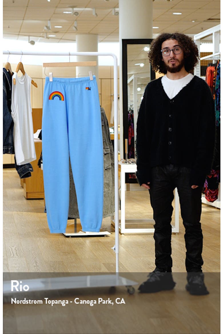 Rainbow Embroidered Sweatpants video
