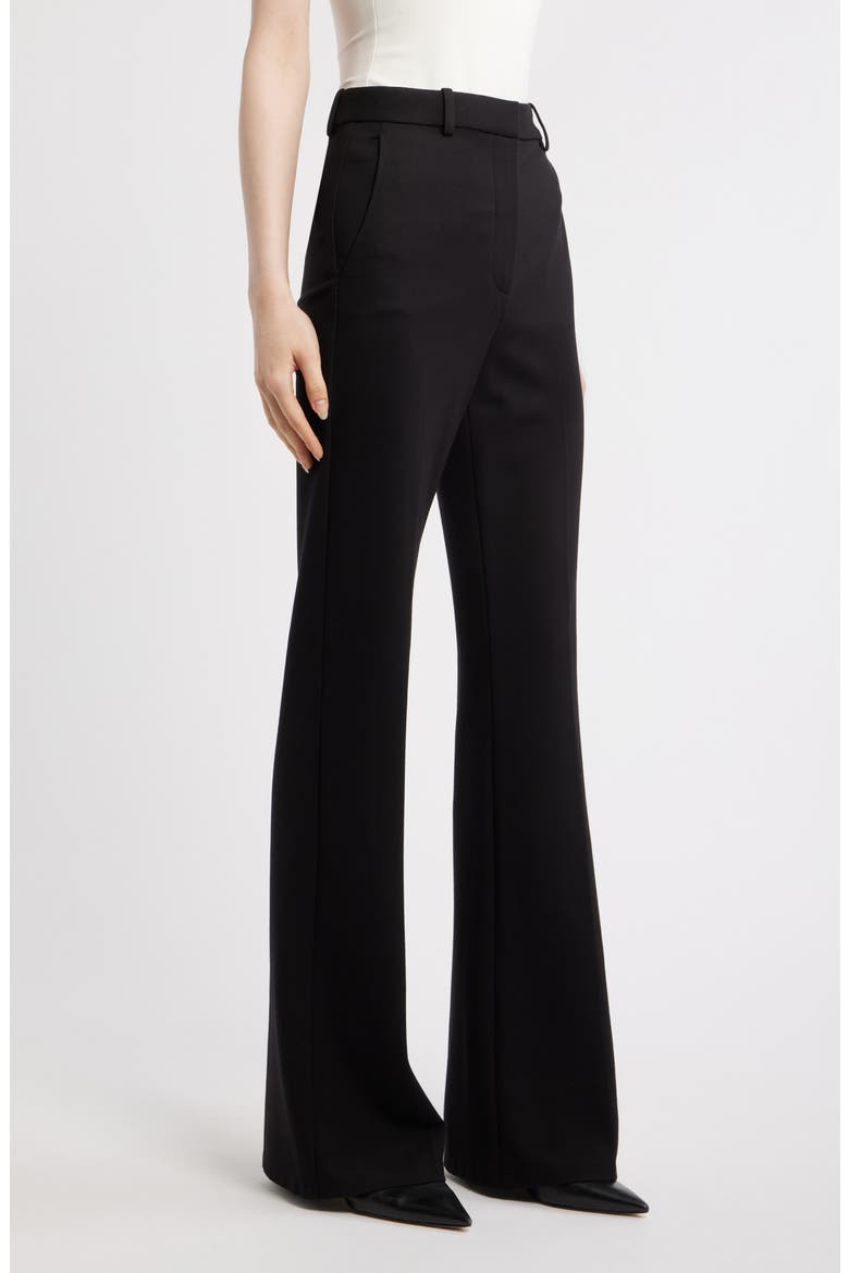 Demetria High Waist Flare Leg Pants, Alternate, color, BLACK