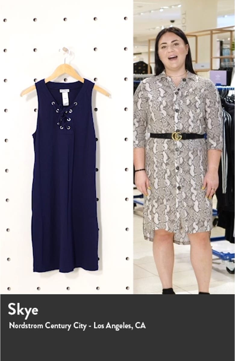 Colorblock Lace-Up Cover-Up Dress, sales video thumbnail