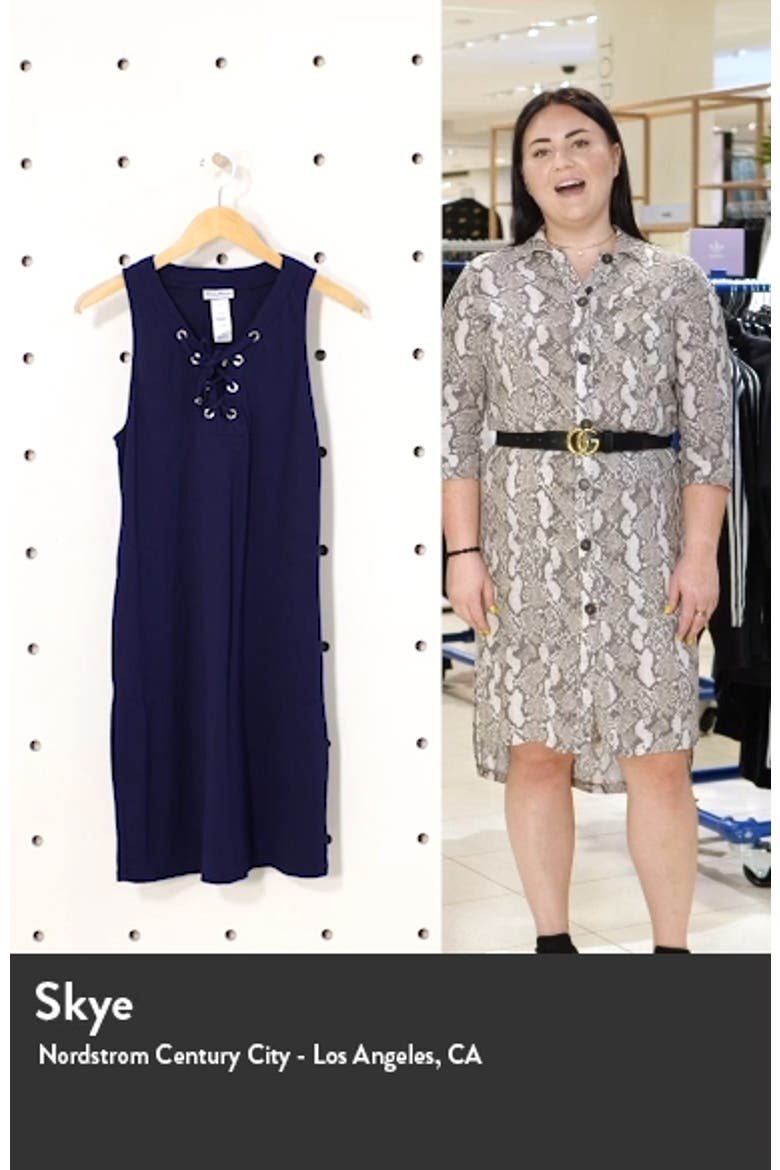 Colorblock Lace-Up Cover-Up Dress video