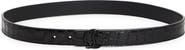 Christian Louboutin CL Monogram Buckle Croc Embossed Leather Belt