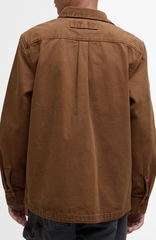 Barbour Bowland Cotton Canvas Chore Coat In Brown