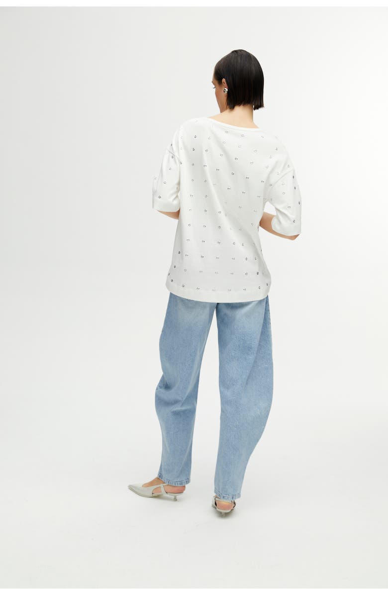 Nocturne Metal Ring Embroidered T-Shirt, Alternate, color, 