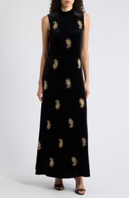 Elie Tahari The Vani Velvet Maxi Dress