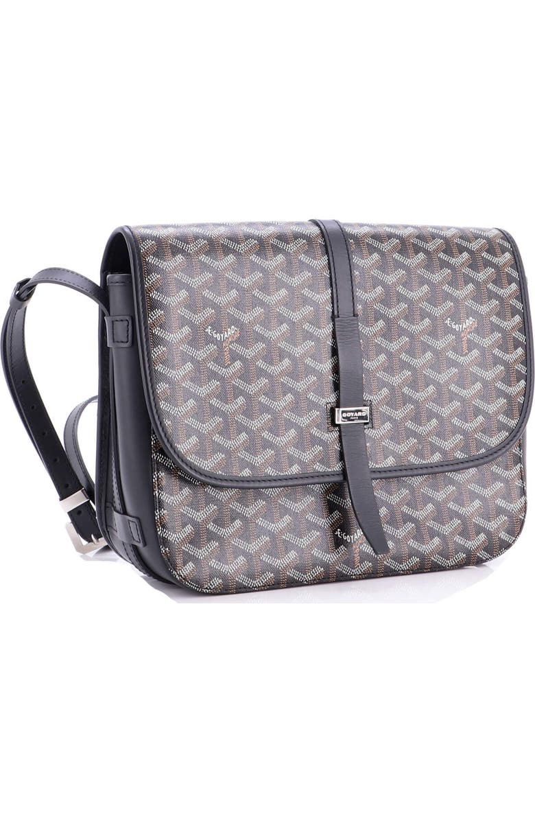 Pre-Owned Goyard Belvedere II Messenger Bag Coated Canvas MM, Alternate, color, Black