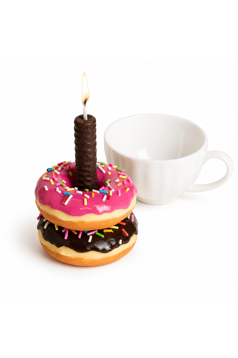 Doughnut Candle Set in Teacup, Main, color, None