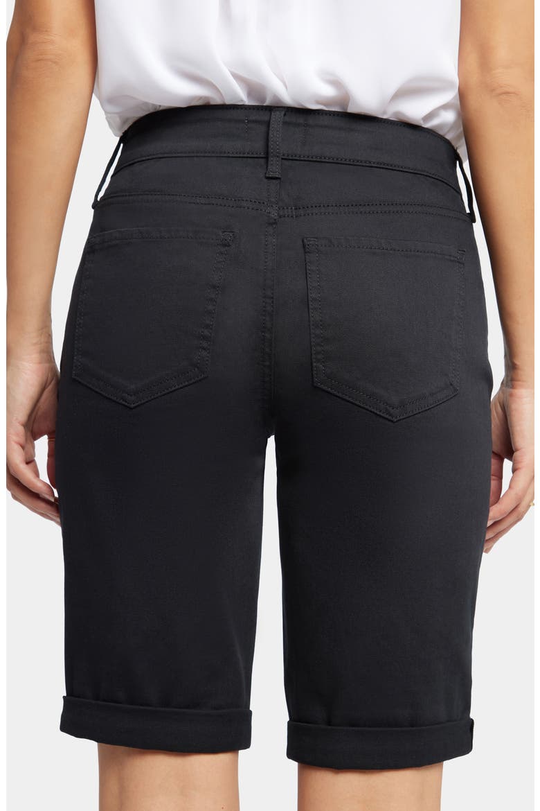 Briella Cuffed Bermuda Shorts, Alternate, color, BLACK