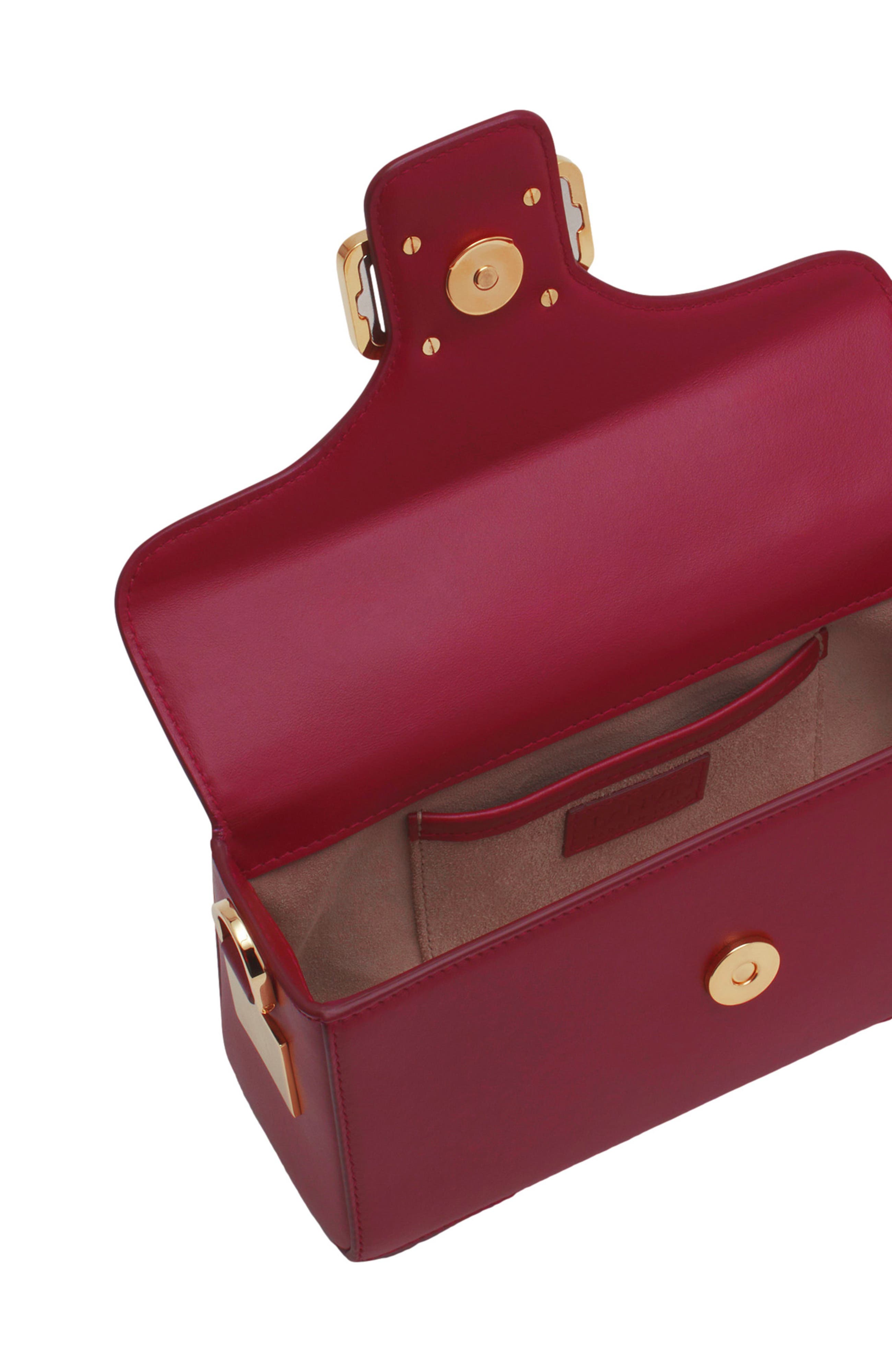 Lanvin Nano Pencil Cat Leather Bag, Alternate, color, 