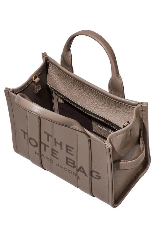 Marc Jacobs The Leather Medium Tote Bag In Gray