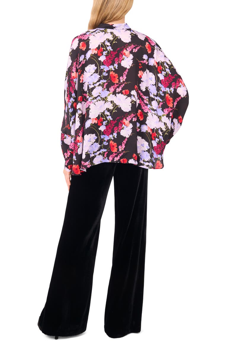 Ted Baker Alicia Floral Dolman Sleeve Top, Alternate, color, Rich Black