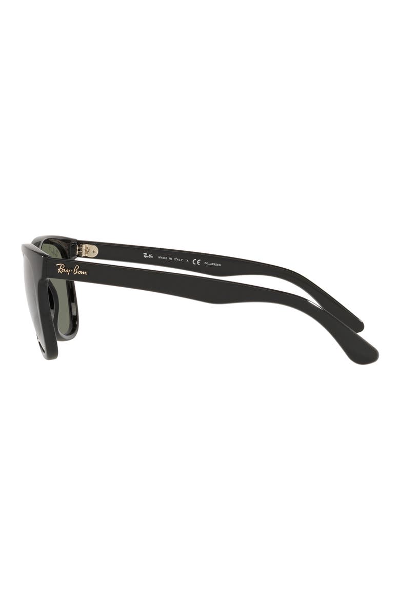 54mm Polarized Wayfarer Sunglasses, Alternate, color, BLACK