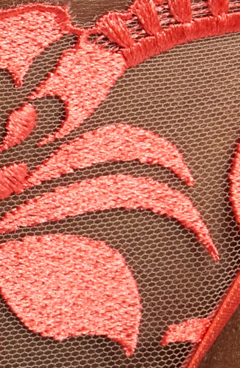 Bluebella Leonora Embroidered Mesh Thong, Alternate, color, 