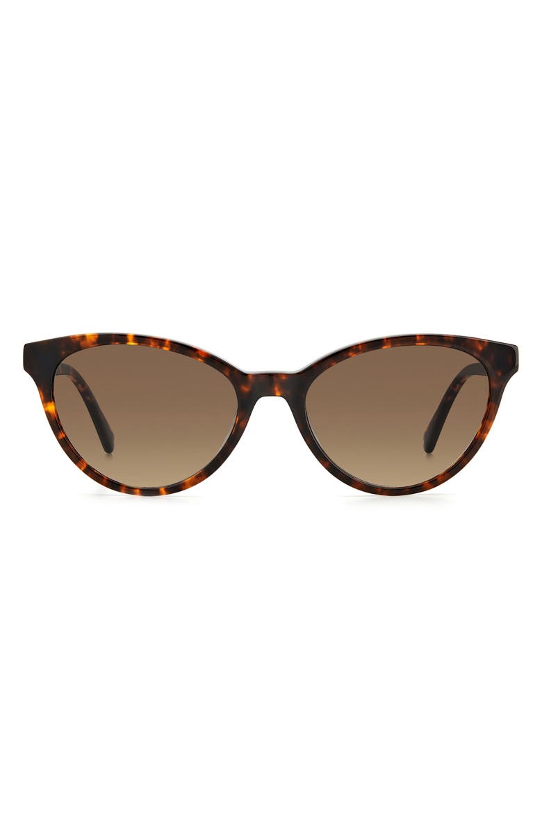 Kate Spade New York adeline 55mm gradient cat eye sunglasses, Main, color, Havana / Brown Gradient