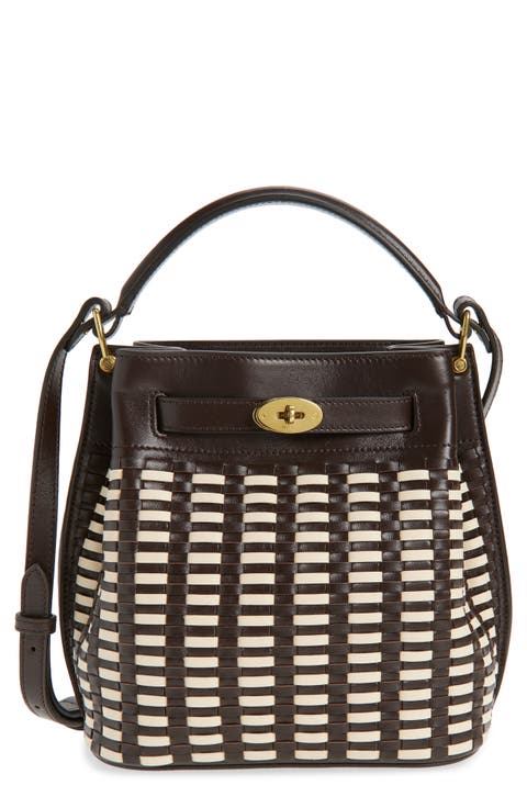 Islington Woven Leather Bucket Bag