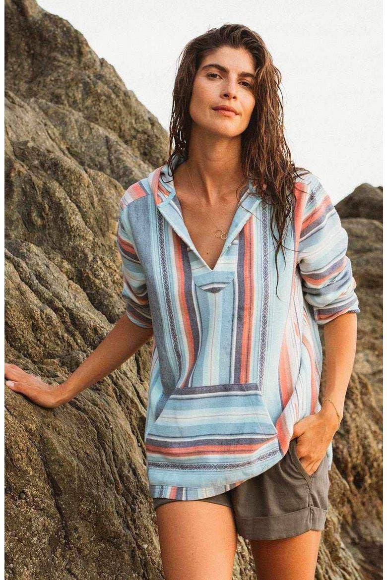x Doug Good Feather Baja Poncho, Alternate, color, SIERRA PARADISE