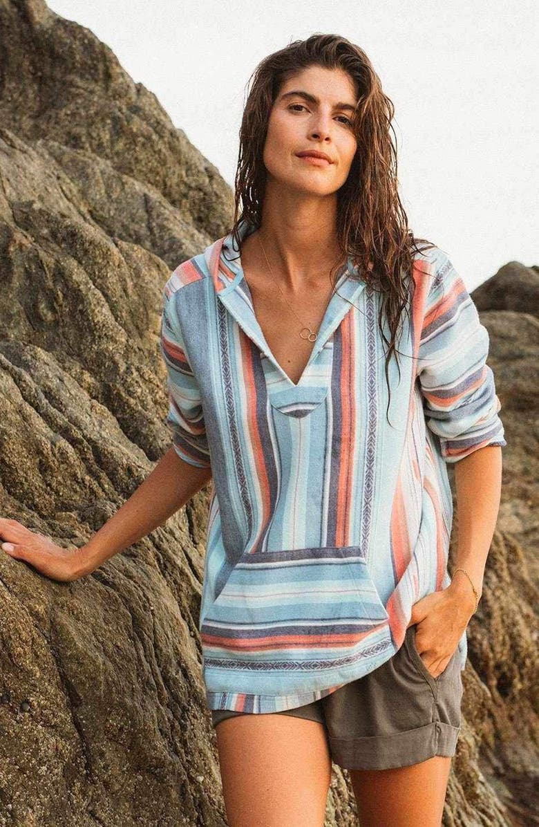 Faherty x Doug Good Feather Baja Poncho, Alternate, color,