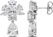 Julianna B. Lab-Created White Sapphire Floral Drop Earrings