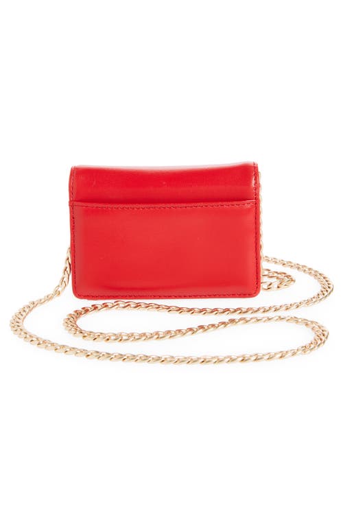 Valentino By Mario Valentino Tiny Leather Crossbody Bag In Red
