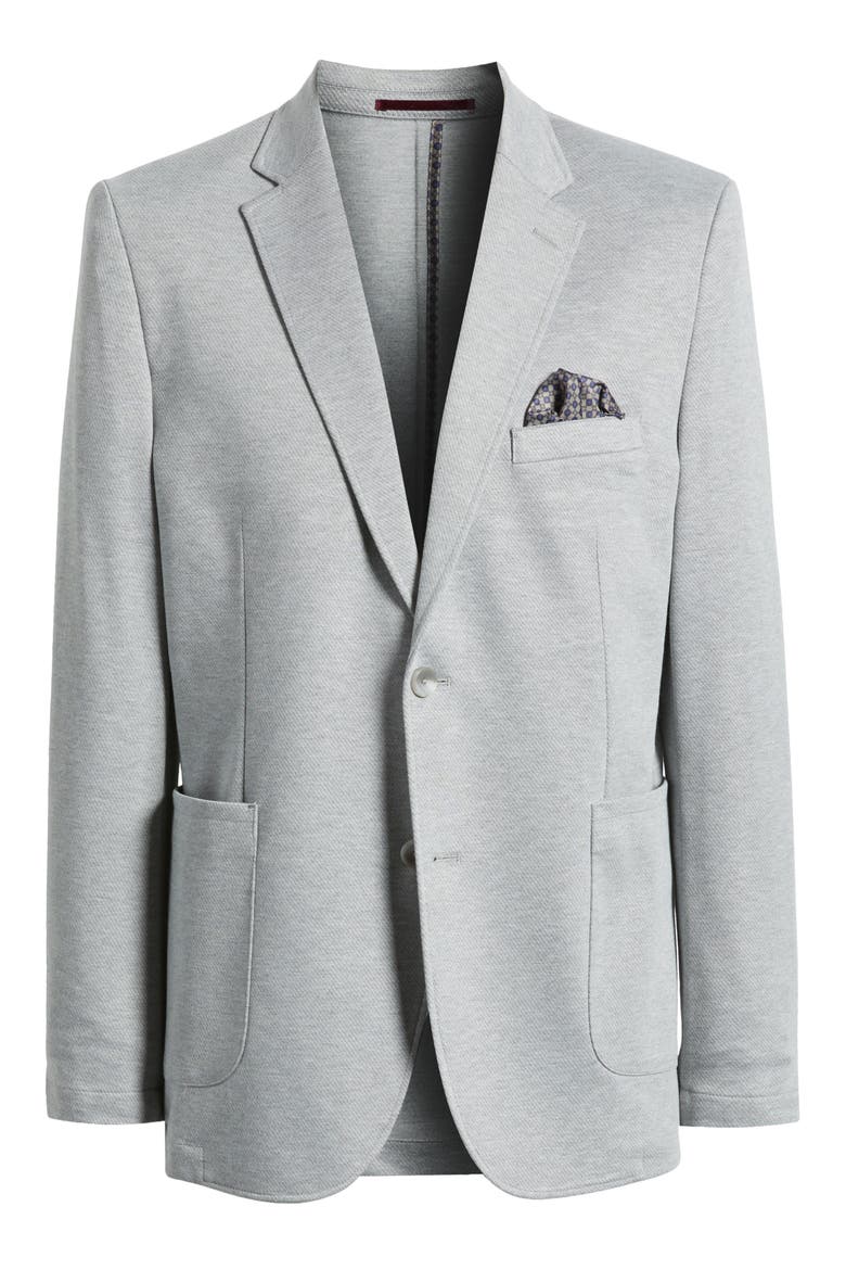 XC Flex® Heathered Twill Knit Sport Coat, Alternate, color, GRAY