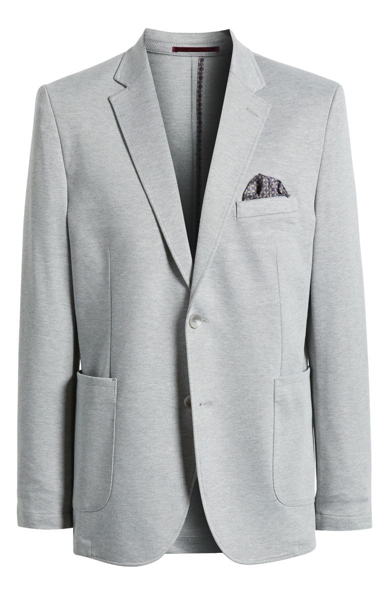 Johnston & Murphy XC Flex<sup>®</sup> Heathered Twill Knit Sport Coat, Alternate, color, Gray