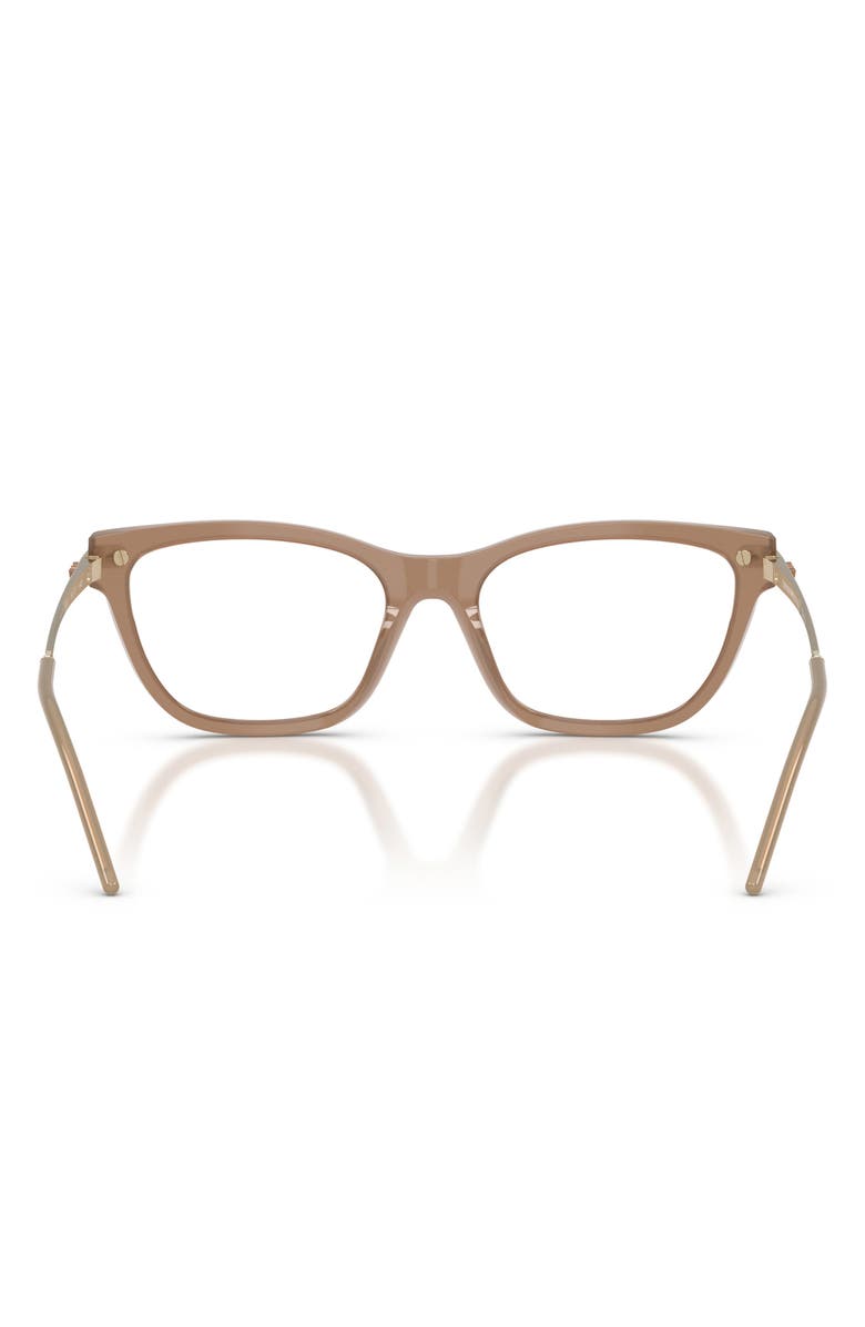 Emporio Armani 52mm Cat Eye Optical Glasses, Alternate, color, Shiny Opal Tundra / Demo Lens