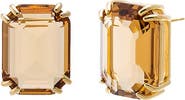 BY ADINA EDEN Colored Large Emerald Stud Earring