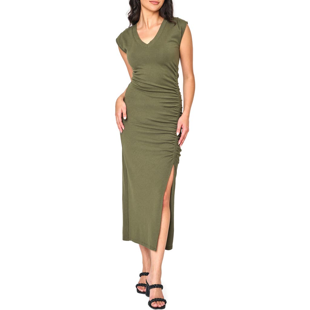 Gibsonlook Cap Sleeve Ruched Dress