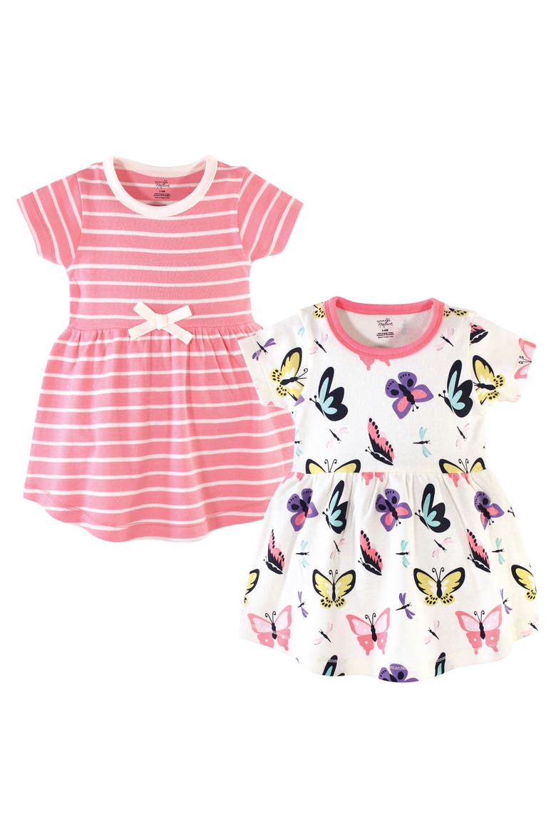 Organic Cotton Dresses Featuring Both Short and Long Sleeves, Main, color, Butterflies and Dragonflies