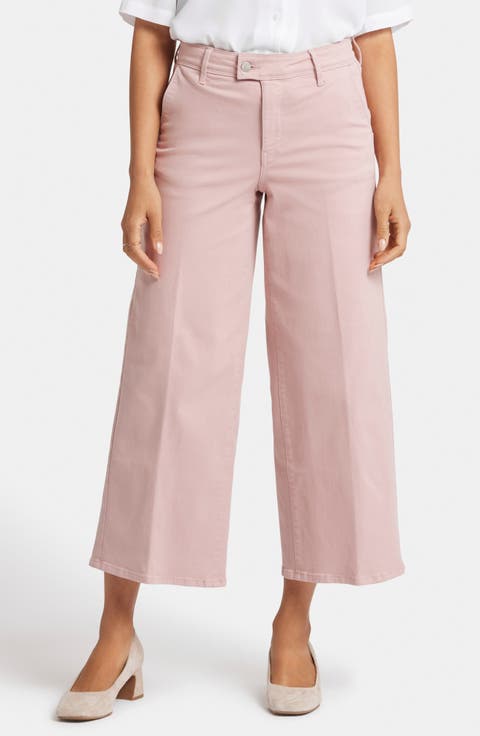 Women's Pink High-Waisted Pants & Leggings