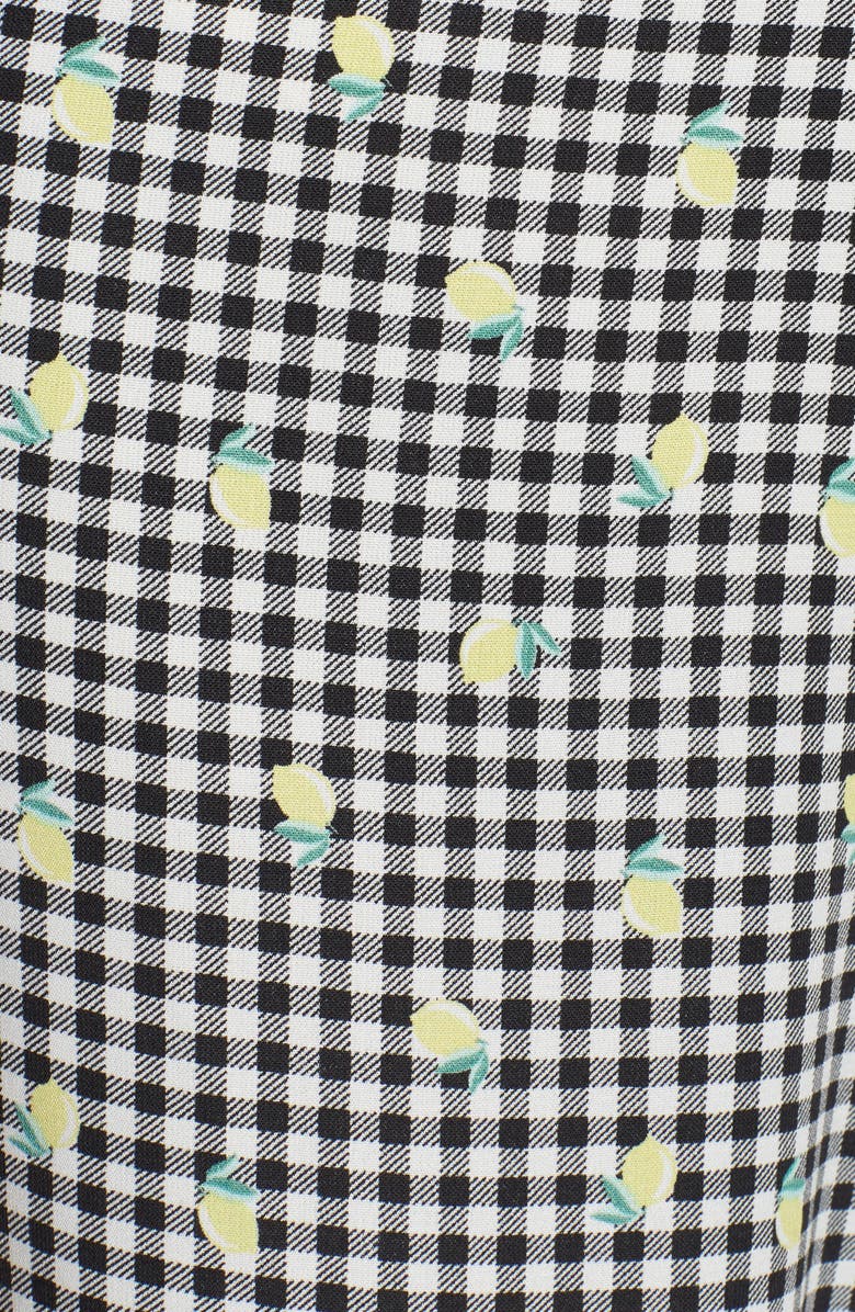 Love, Fire Gingham Tie Front Crop Top, Alternate, color, 