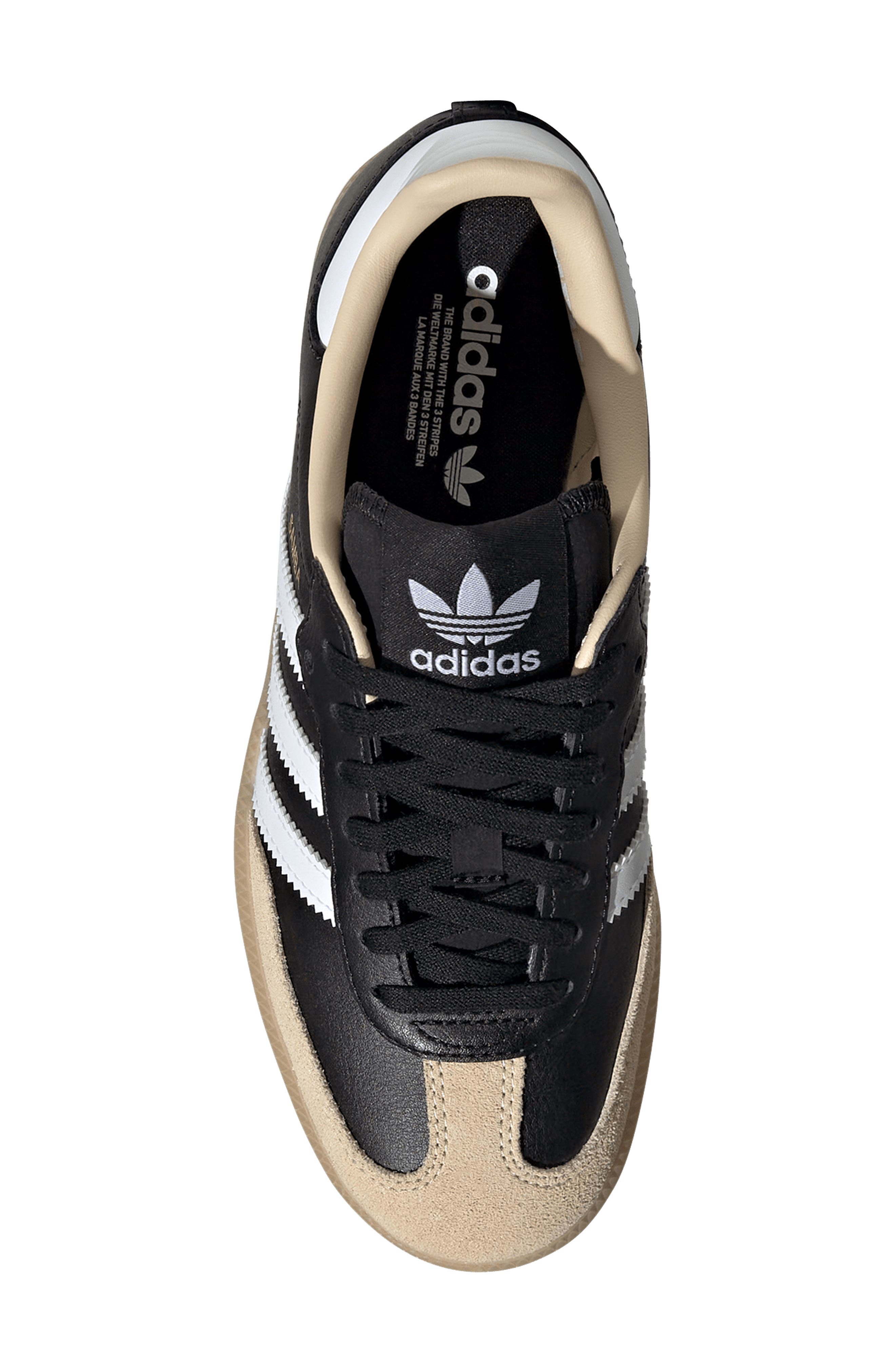 adidas Kids' Samba Sneaker, Alternate, color, Black/ White/ Gum