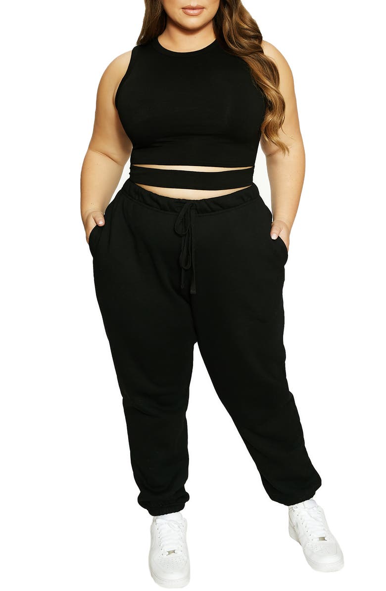 Naked Wardrobe x Lori Harvey Front Cutout Crop Tank, Alternate, color,