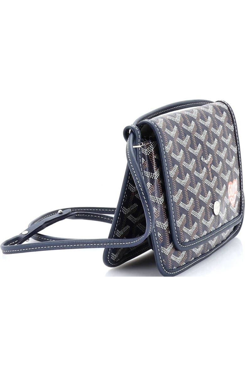 Pre-Owned Goyard Plumet Clutch Wallet Printed Coated Canvas, Alternate, color, Blue