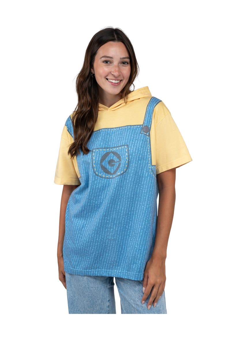 Hooded T-Shirt, Alternate, color, Bright Yellow Blue
