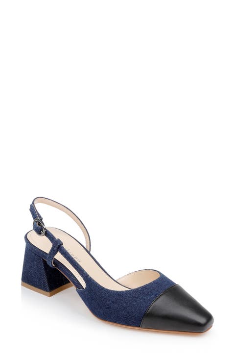 Naples Cap Toe Slingback Pump (Women)