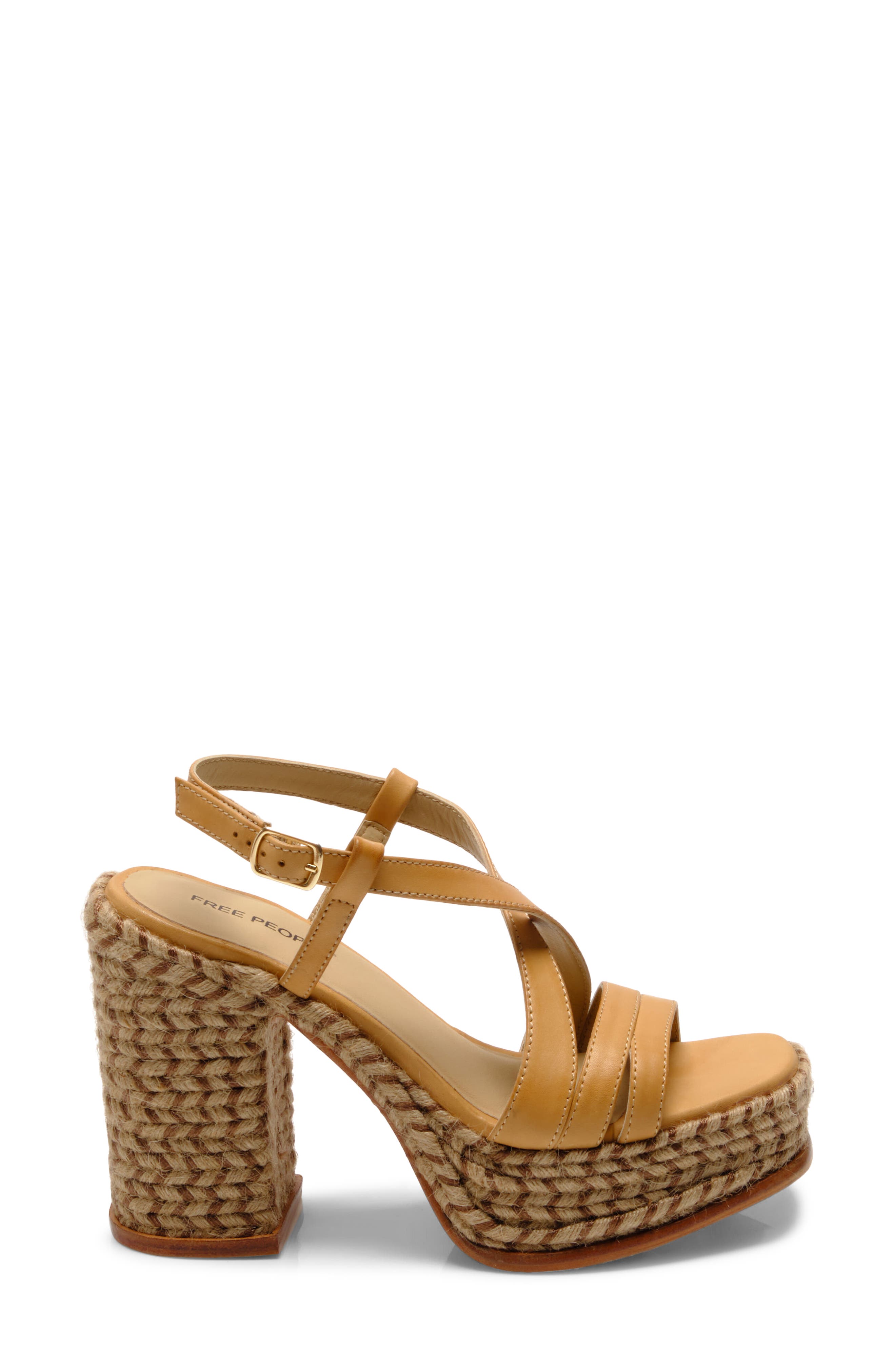 Free People Fahn Platform Sandal, Alternate, color, Natural