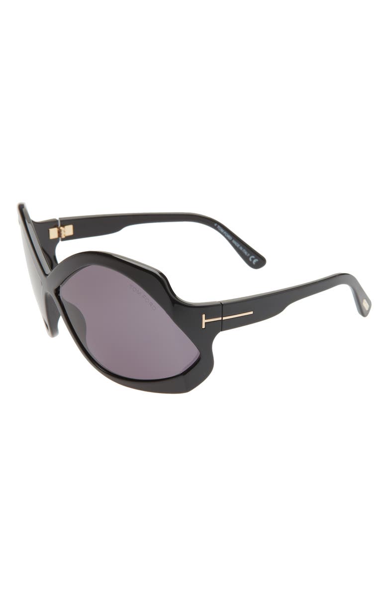 TOM FORD Cheyenne 68mm Oversize Butterfly Sunglasses, Alternate, color, 