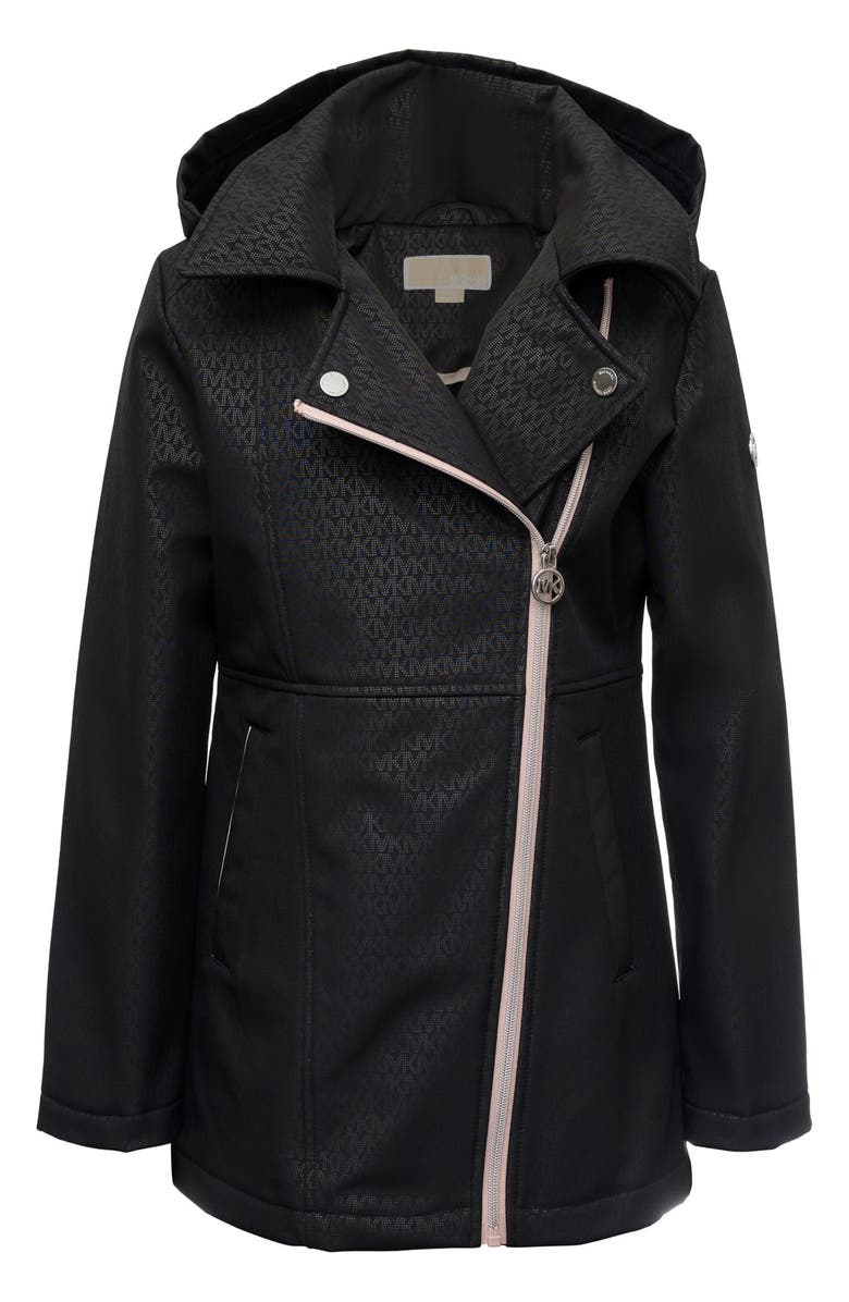 Michael Kors Kids' Soft Shell Zip Jacket with Hood, Main, color,