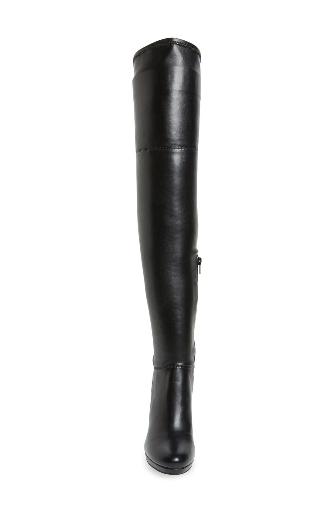 'Polomia' Platform Over the Knee Boot, Alternate, color, BLACK LEATHER