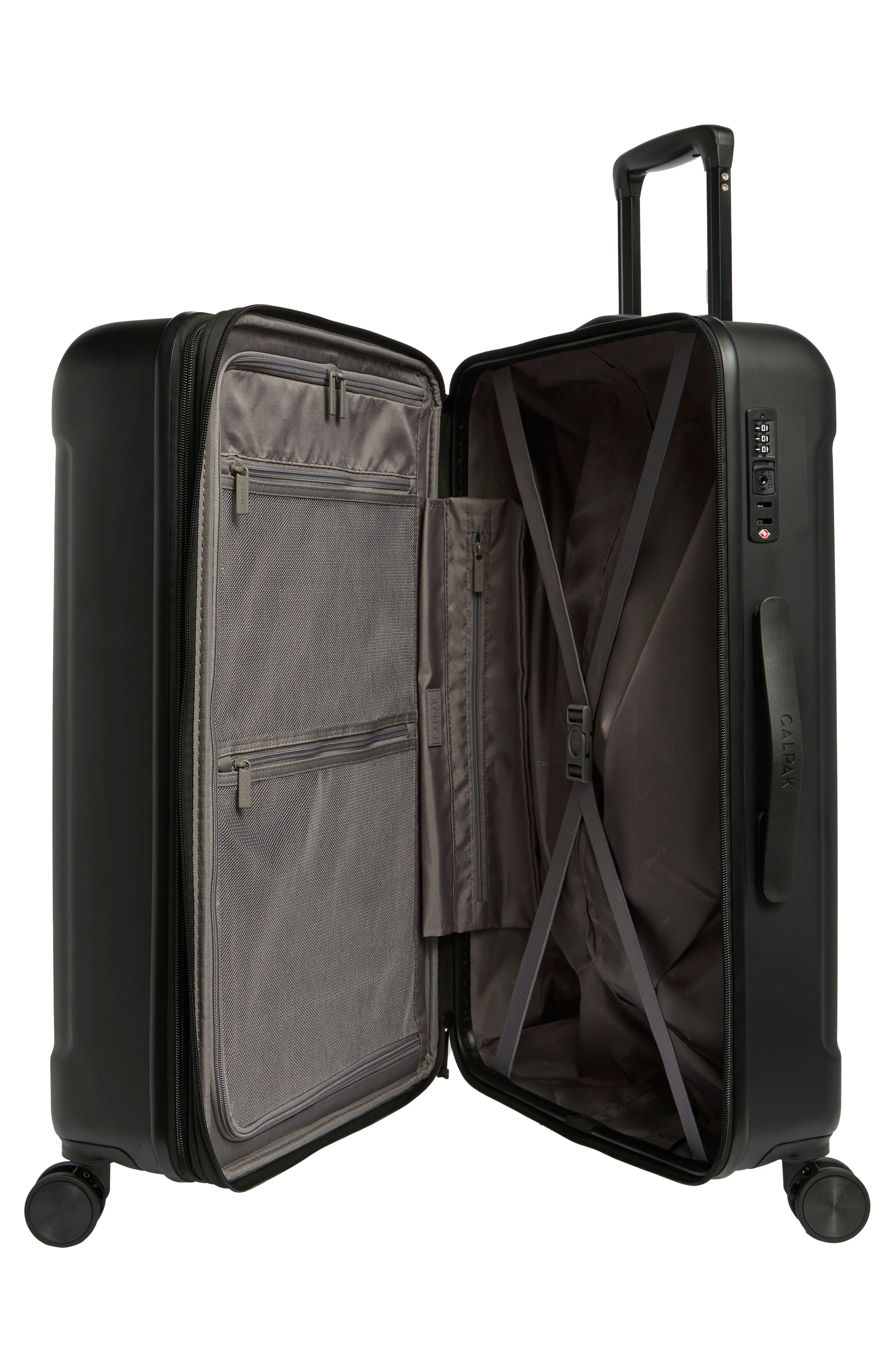 CALPAK Moon 24-Inch Hardside Spinner Luggage, Alternate, color, Black