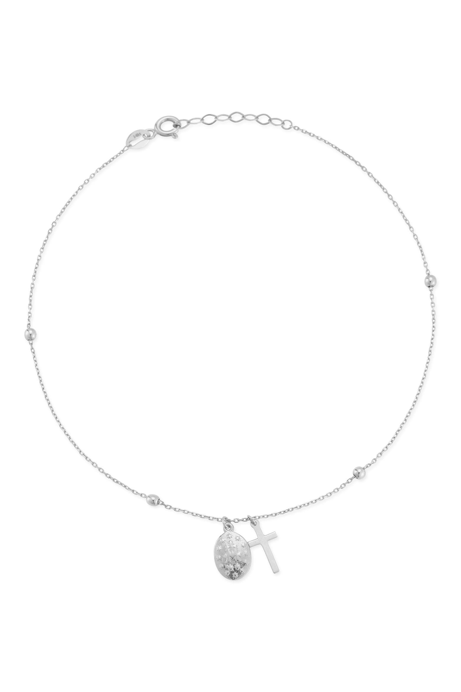 Christian Cross Rug Ember Fine Jewelry Religious Charm 14k Gold Anklet (Women) | Nordstromrack